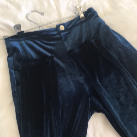Pants - Blue velvet leggings
